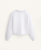 COTTON BLEND HEAVY WEIGHT PIQUE CARDIGAN
