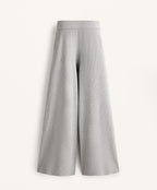 WIDE LEG RIB KNIT TROUSERS