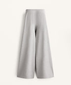 WIDE LEG RIB KNIT TROUSERS