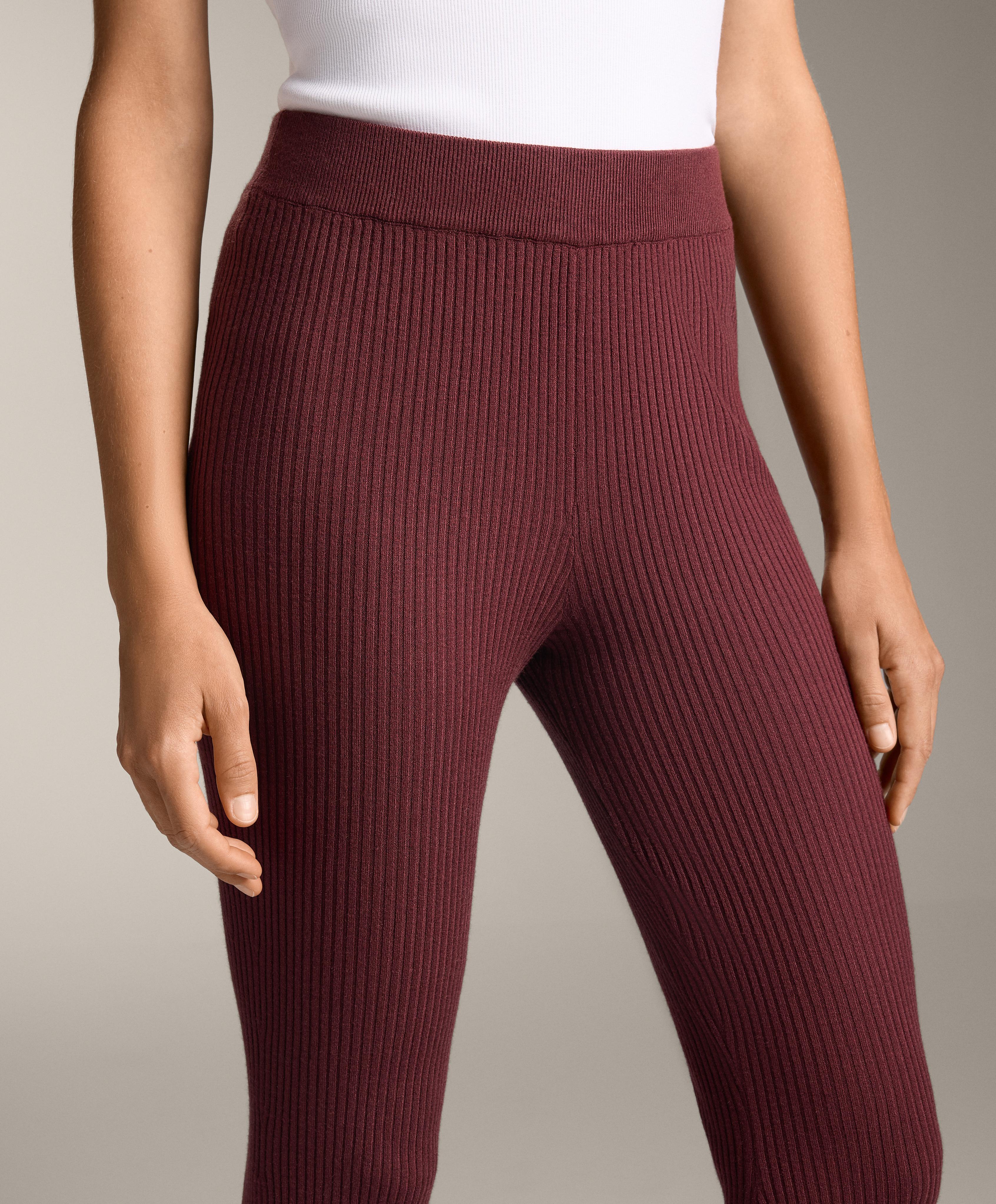 FLARE RIB KNIT TROUSERS