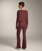 FLARE RIB KNIT TROUSERS