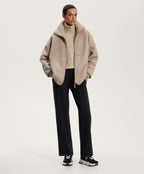 HIGH RISE WARM STRAIGHT LEG TROUSERS