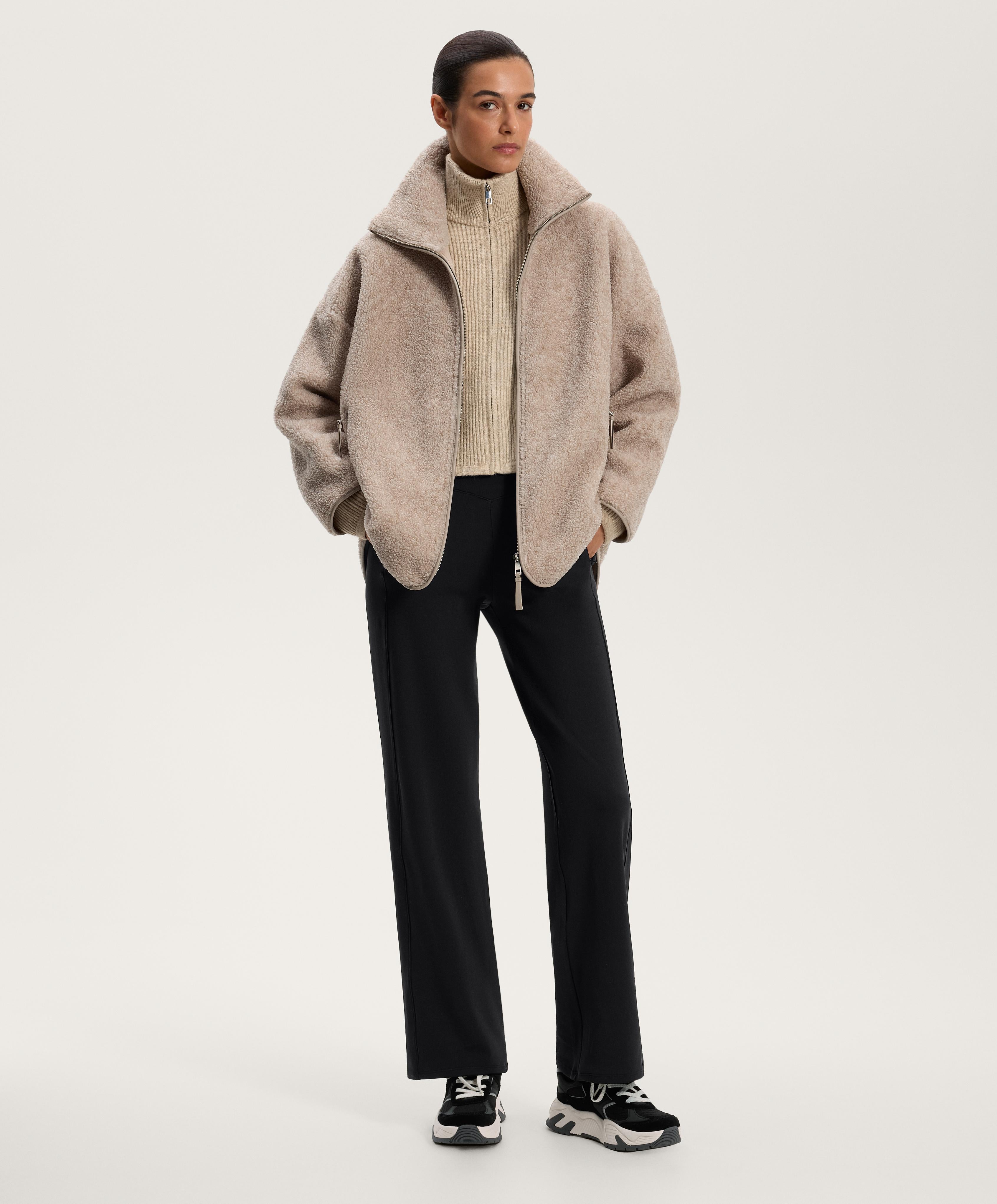 HIGH RISE WARM STRAIGHT LEG TROUSERS