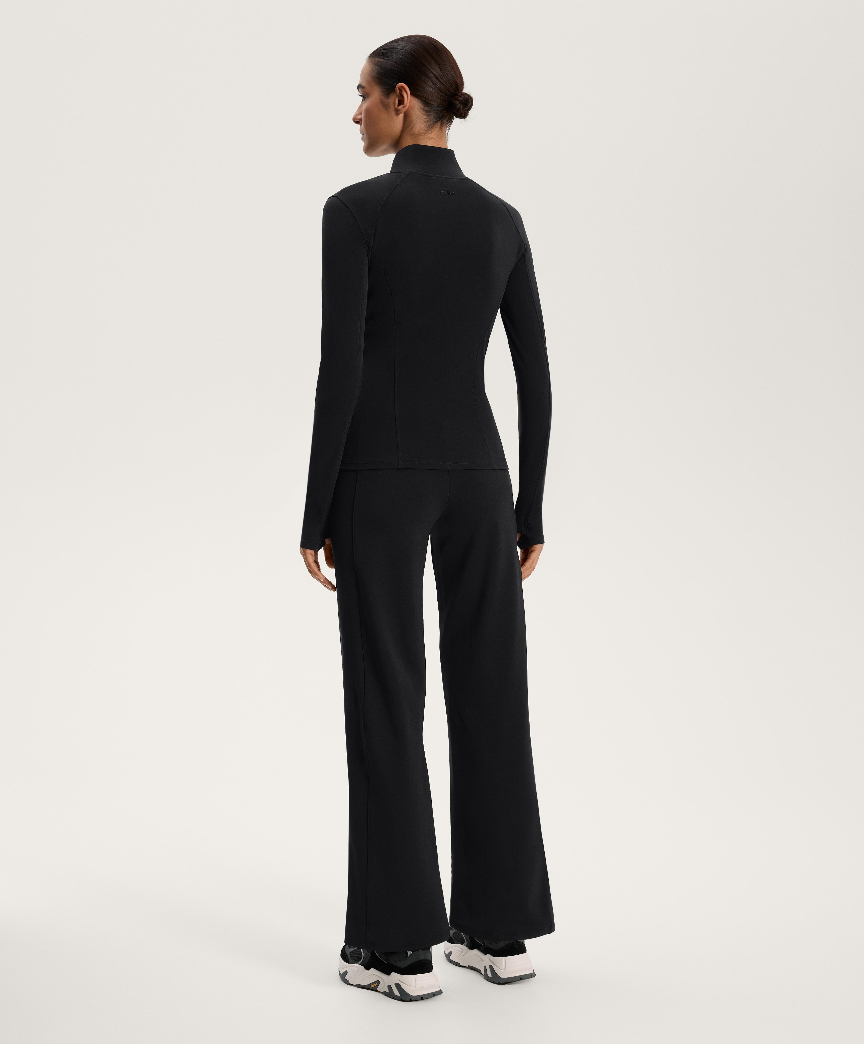 HIGH RISE WARM STRAIGHT LEG TROUSERS