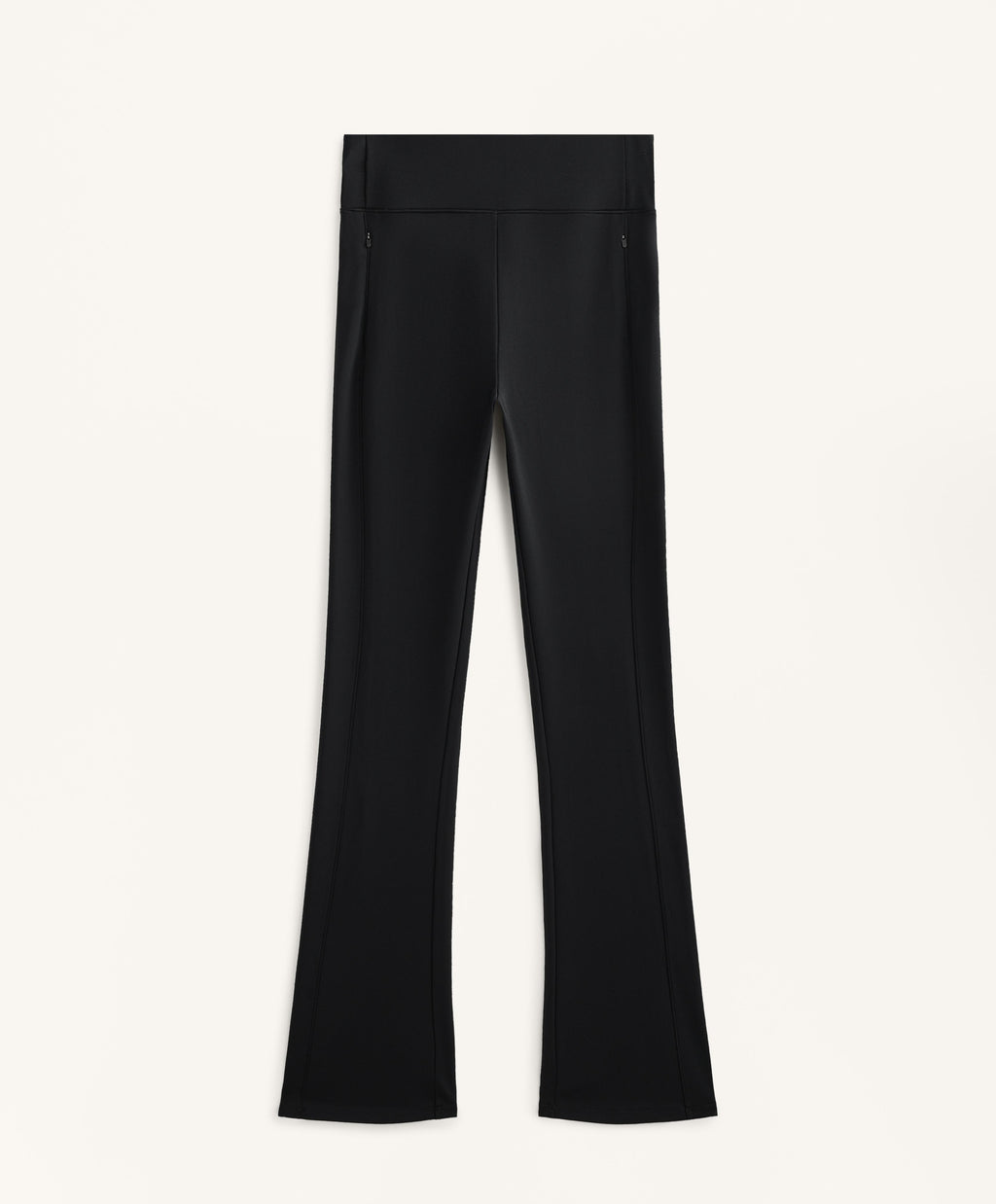HIGH RISE WARM FLARE TROUSERS WITH POCKETS
