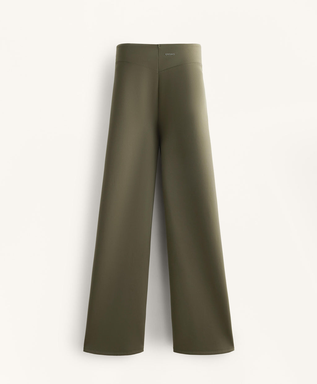 NEOPRENE EFFECT STRAIGHT LEG TROUSERS