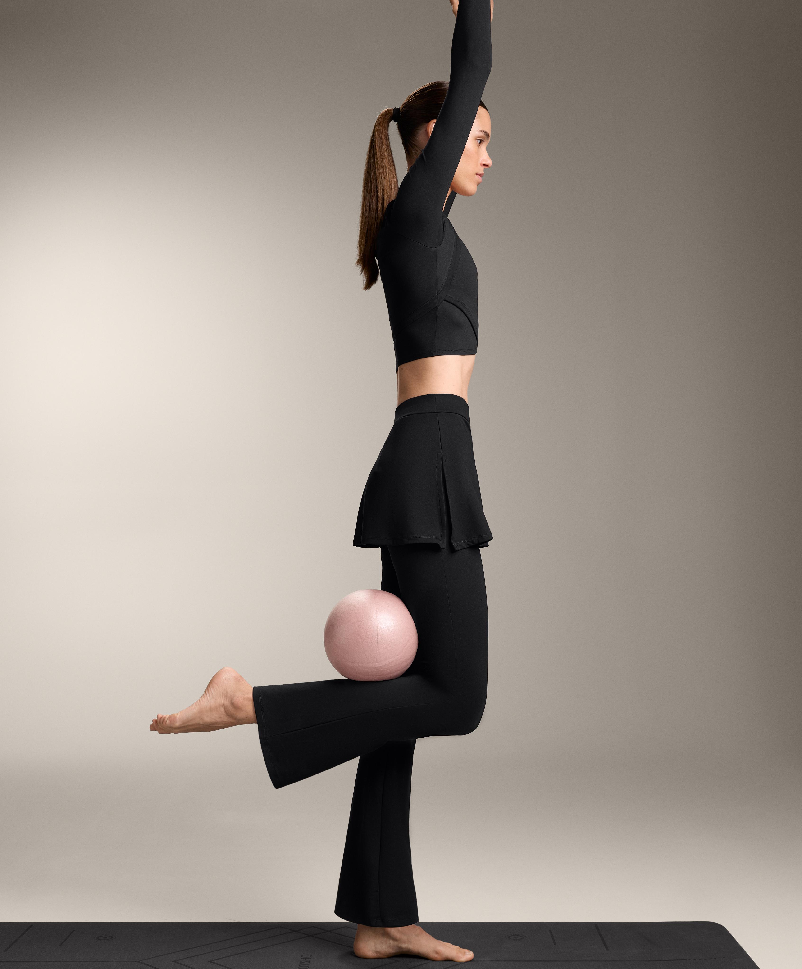 COMFORTLUX HIGH WAISTED FLARE TROUSERS WITH SKIRT