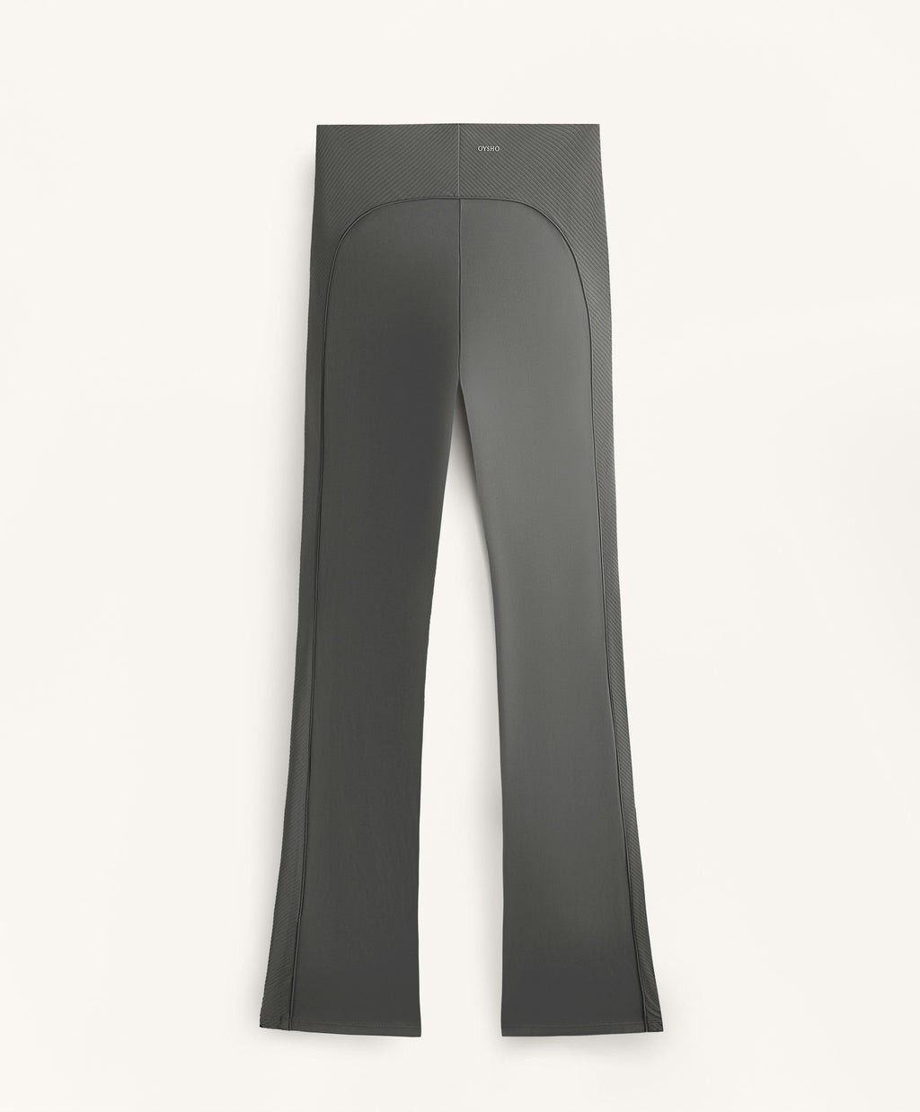 FLARE HIGH WAISTED COMFORTLUX RIB LATERAL TROUSERS