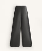 HIGH WAISTED WIDE LEG RIB TROUSERS 29% MODAL