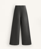 HIGH WAISTED WIDE LEG RIB TROUSERS 29% MODAL