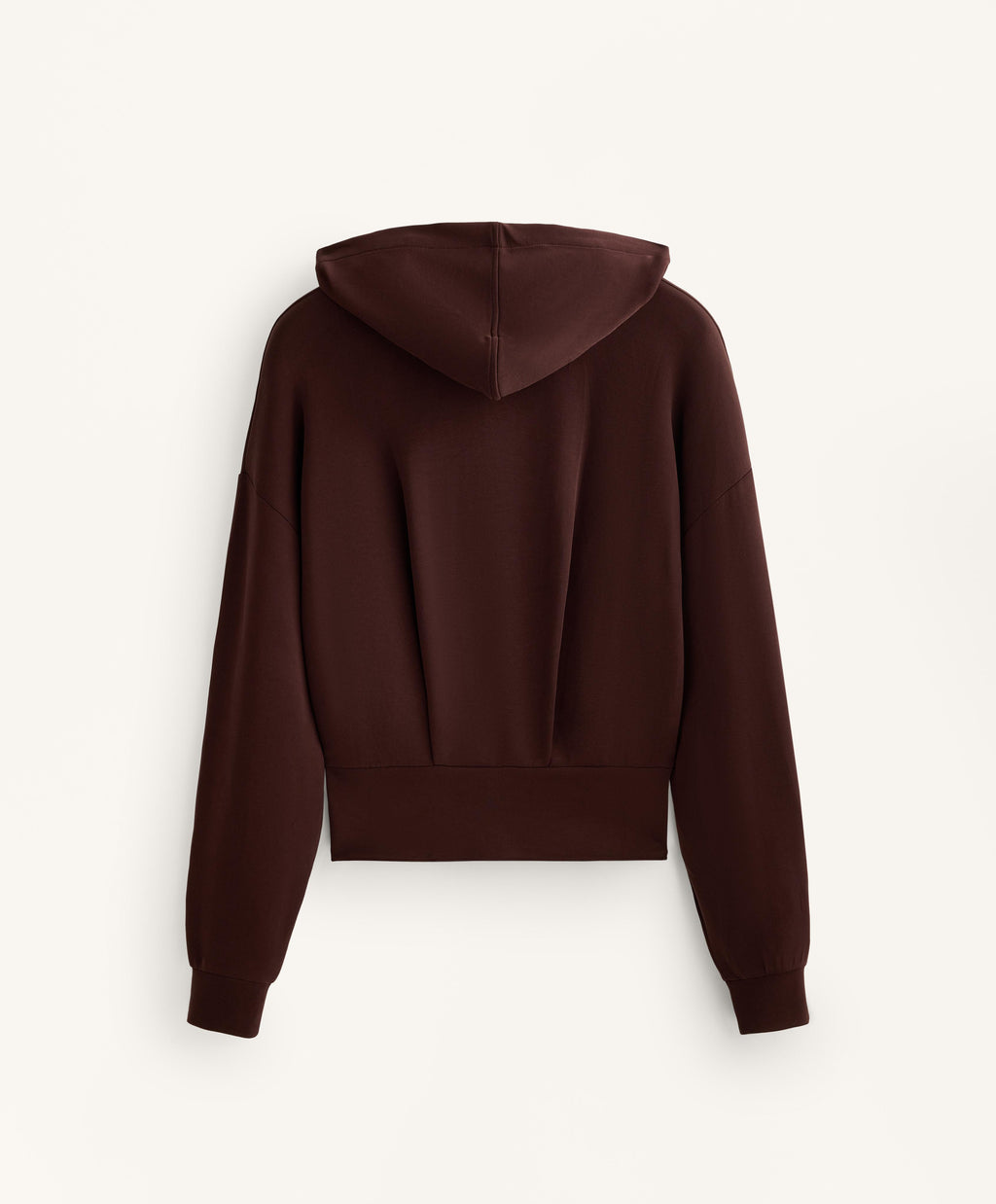 CROP HOODED SWEATSHIRT WITH FITTED WAIST AND SOFT TOUCH MODAL