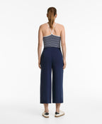 SOFT TOUCH WIDE LEG CROP TROUSERS WITH MODAL