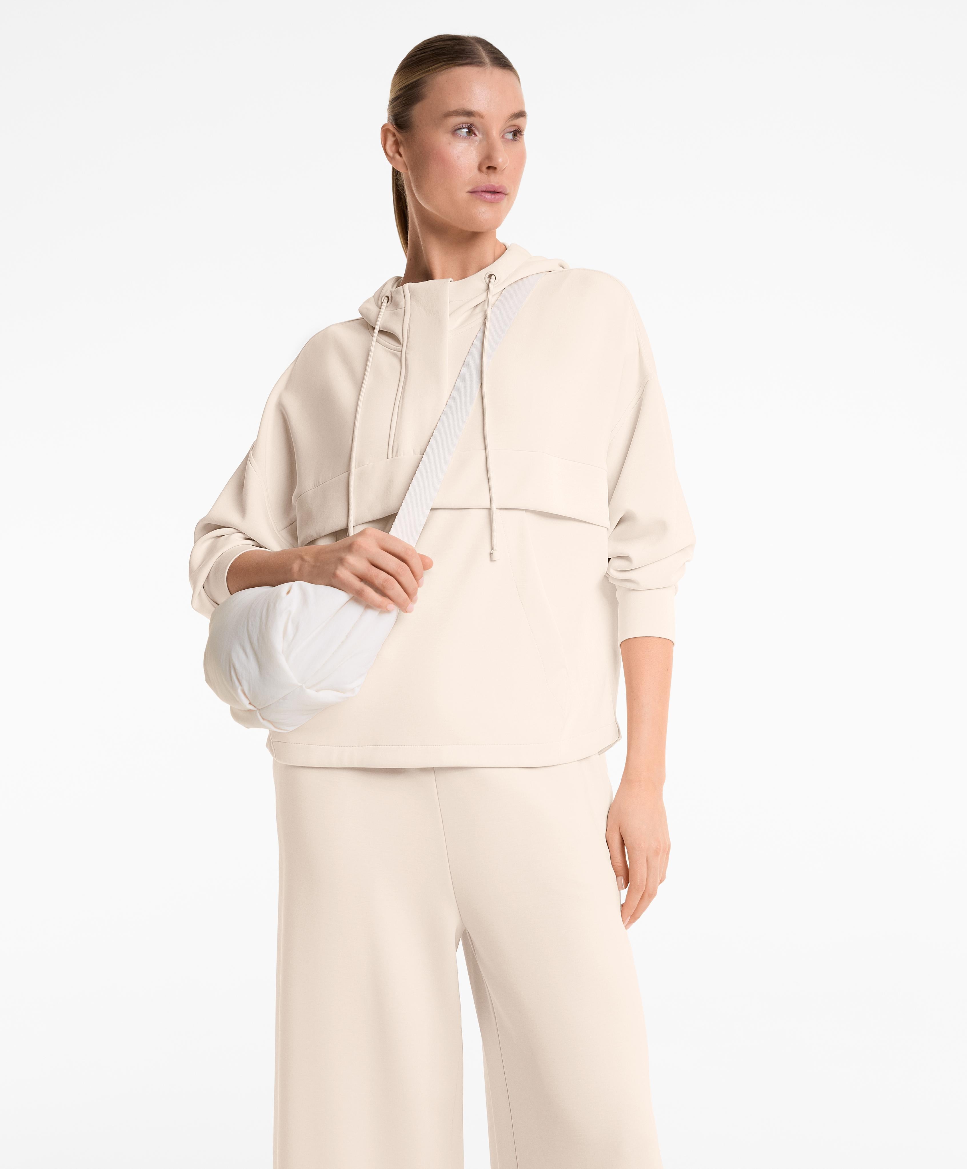 SOFT TOUCH WIDE LEG CROP TROUSERS WITH MODAL