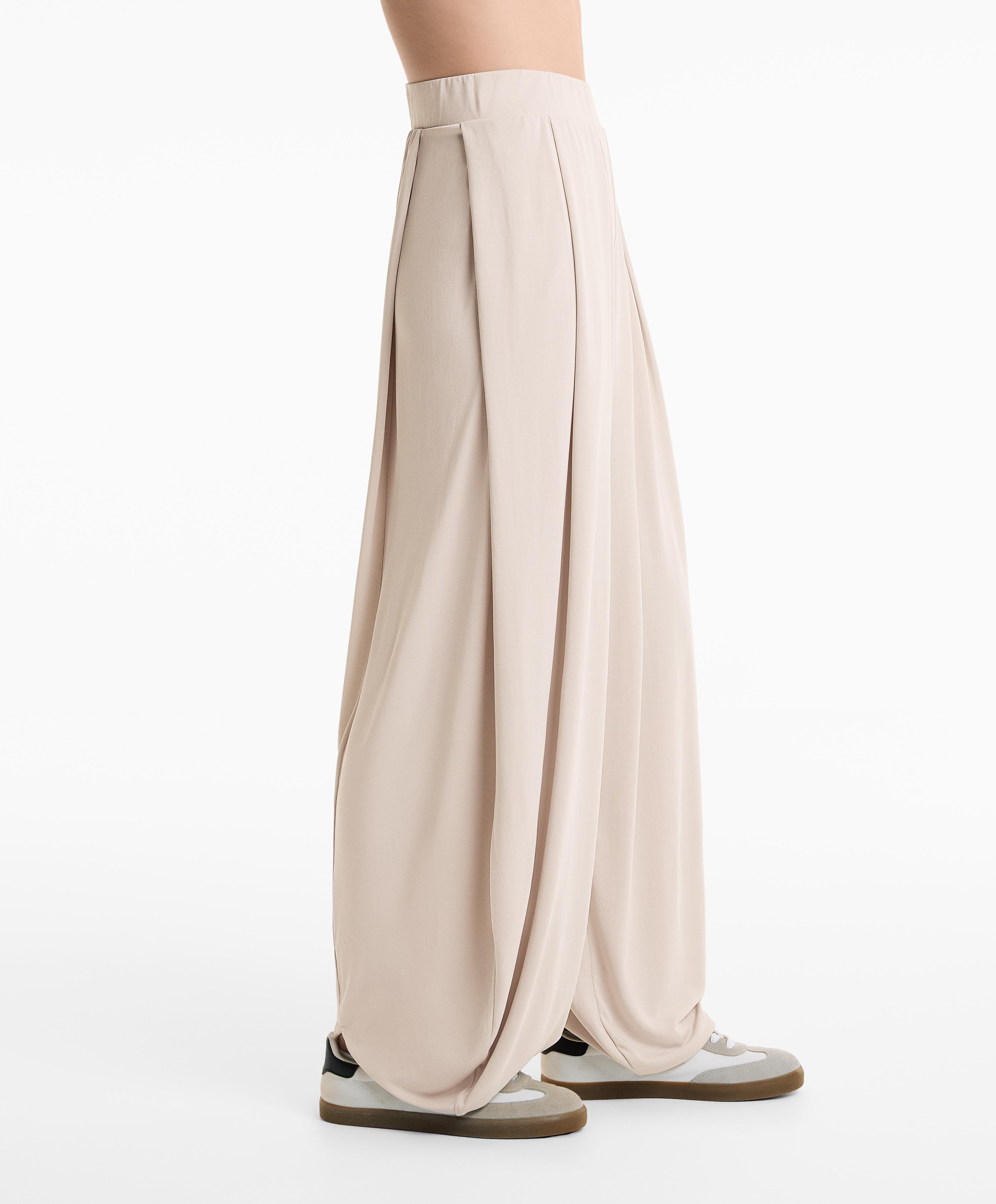 MODAL BLEND FLOWY BALLOON TROUSERS