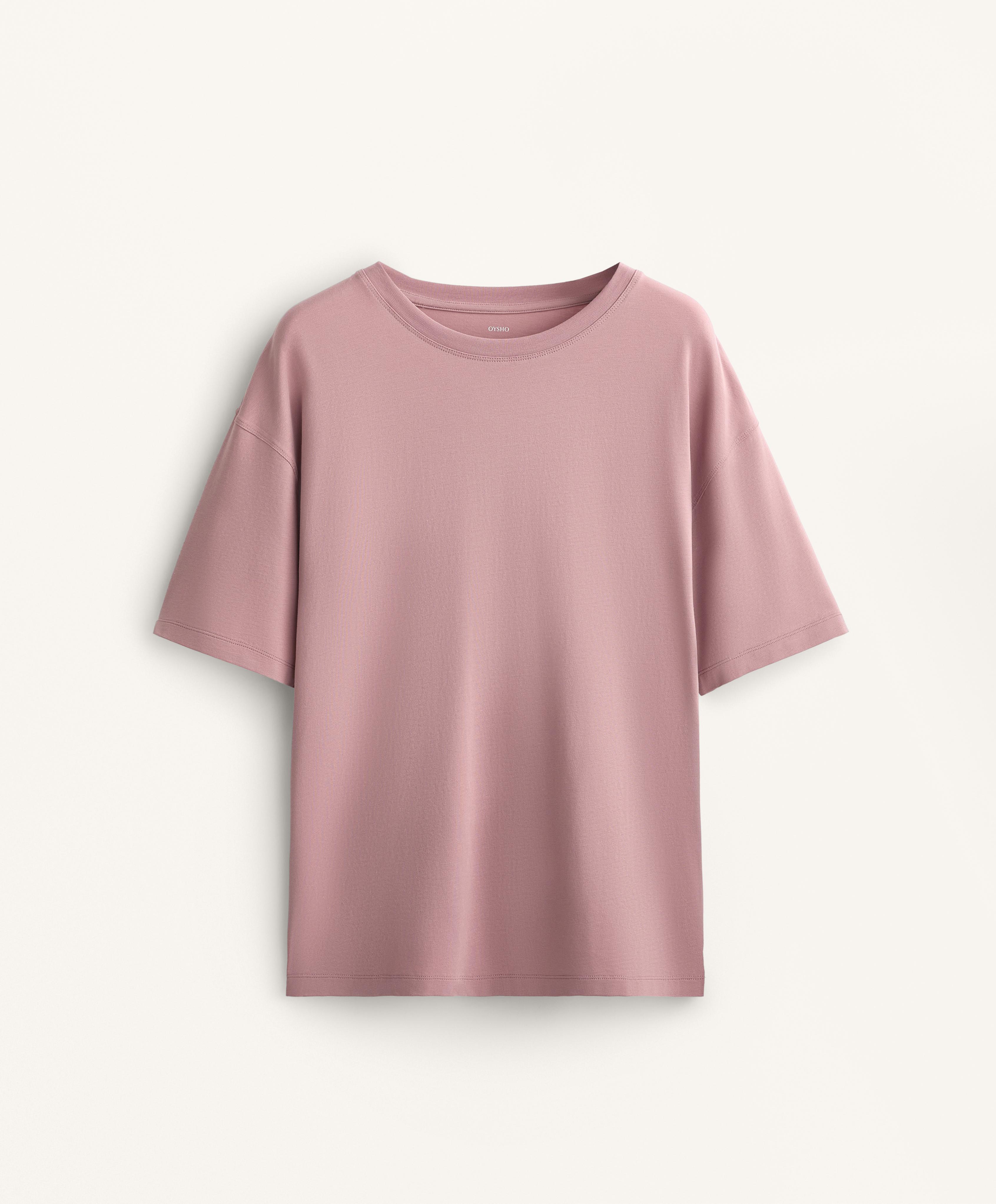 SHORT SLEEVE COTTON BLEND T SHIRT