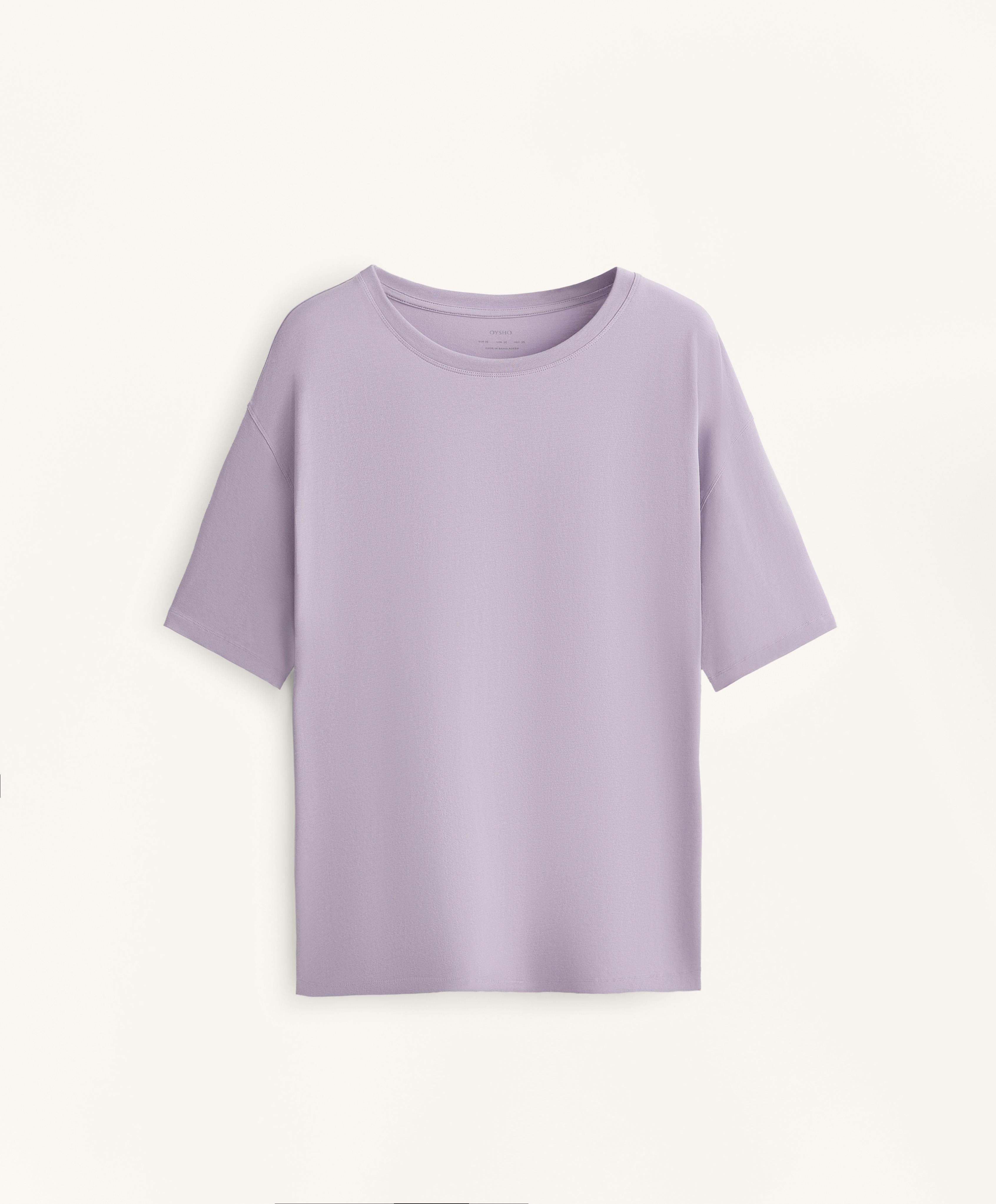 SHORT SLEEVE COTTON BLEND T SHIRT
