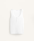 SLEEVELESS BUTTONED TOP WITH COTTON AND MODAL
