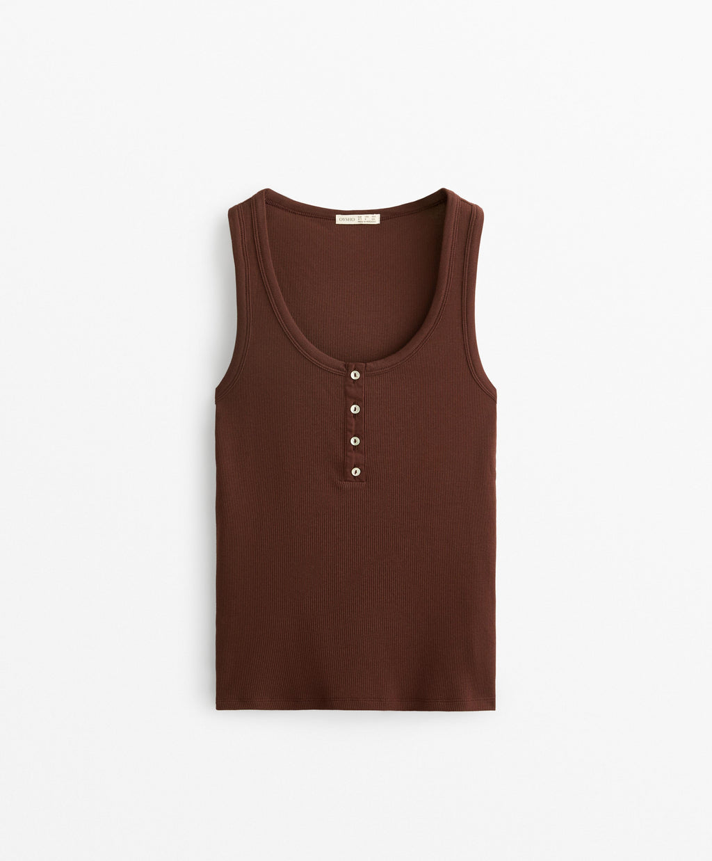 SLEEVELESS BUTTONED TOP WITH COTTON AND MODAL