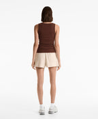 SLEEVELESS BUTTONED TOP WITH COTTON AND MODAL