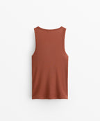 SLEEVELESS RIB TOP WITH COTTON AND MODAL