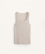 SLEEVELESS RIB TOP WITH COTTON AND MODAL