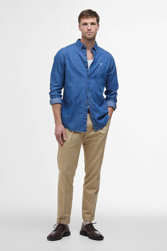 Denim Crest Tailored Long-Sleeved Shirt