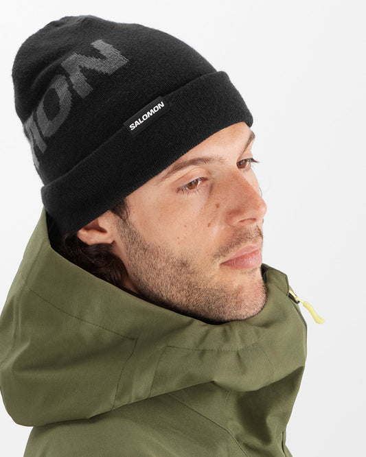 HERMITAGE BEANIE DEEP BLACK