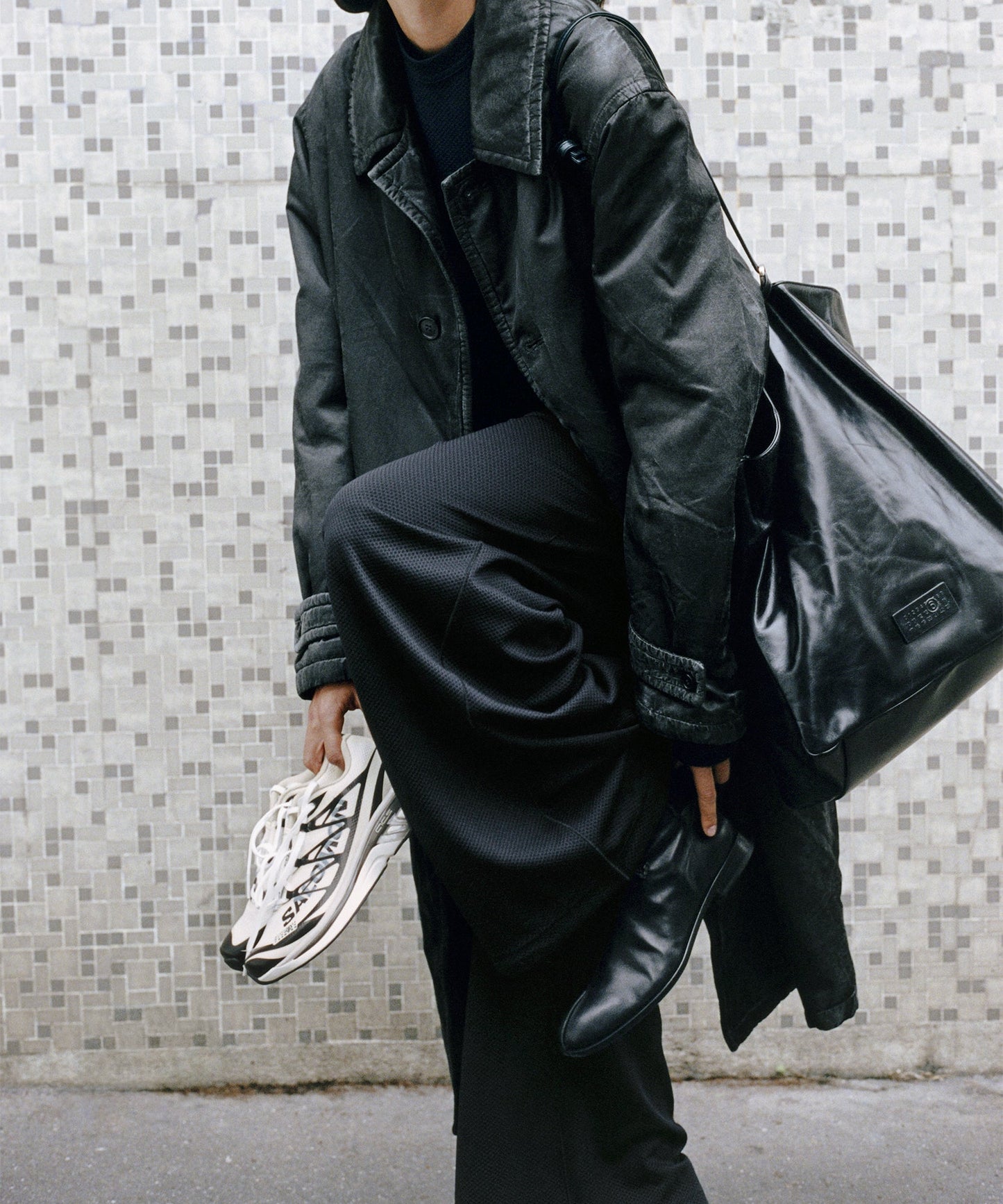 MOTOMESH PANT MM6 DEEP BLACK WOMEN