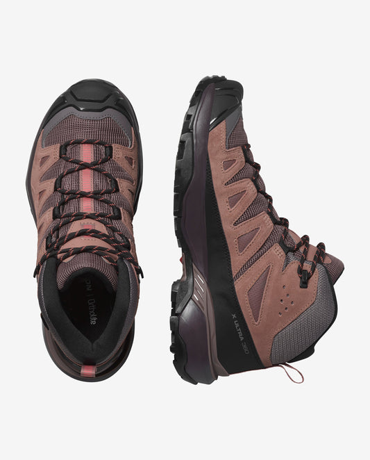 X ULTRA 360 LEATHER MID GORE TEX PEPPERCORN / COGNAC WOMEN