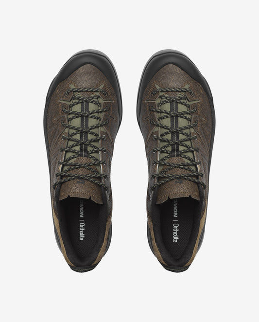X ALP LOW DISTRESSED LEATHER DARK EARTH / BLACK MEN