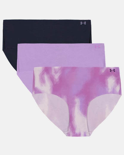 UA Pure Stretch Printed Women's 3 Pack No Show Hipster