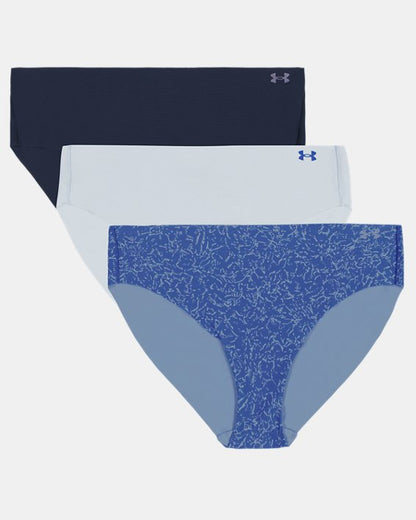 UA Pure Stretch Printed Women's 3 Pack No Show Bikini
