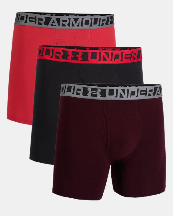 Men's UA Performance Cotton 6 3 Pack Boxerjock null