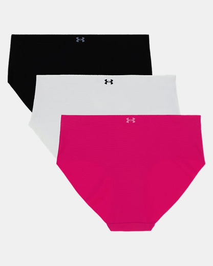 UA Essential Stretch Printed Women's 3 Pack No Show Hipster