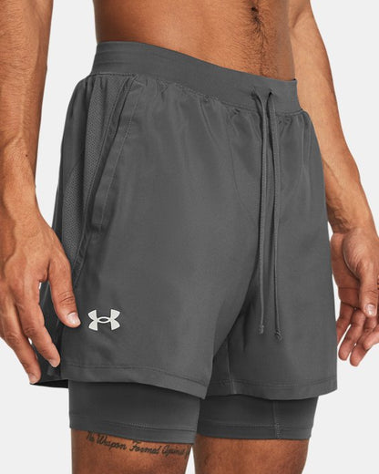 UA Launch Men's 2 in 1 5 Shorts