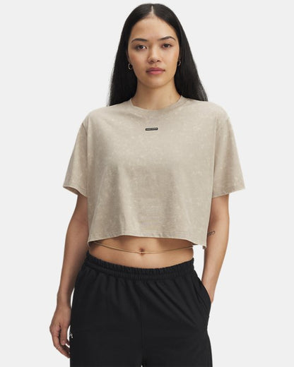 UA Wash Logo Women's Boxy Crop Short Sleeve