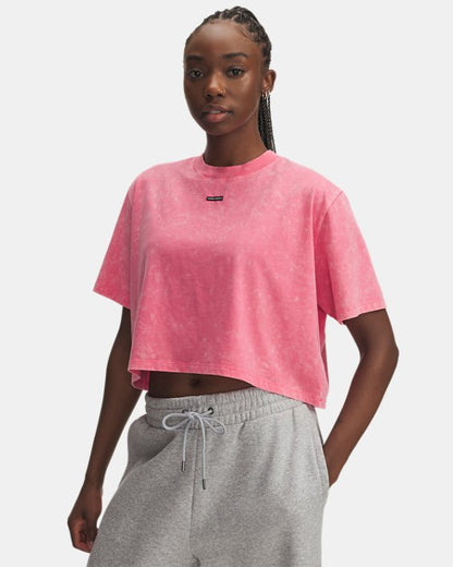 UA Wash Logo Women's Boxy Crop Short Sleeve