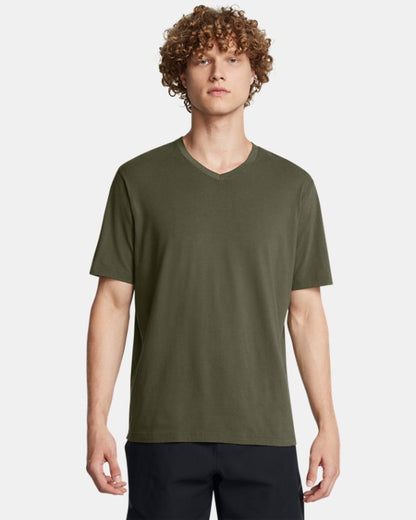 UA Icon Charged Cotton Men's V neck Short Sleeve