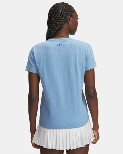 UA Icon Charged Cotton Women's V Neck Short Sleeve