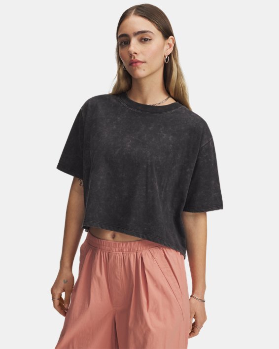 UA Boxy Crop Wash Women's Short Sleeve