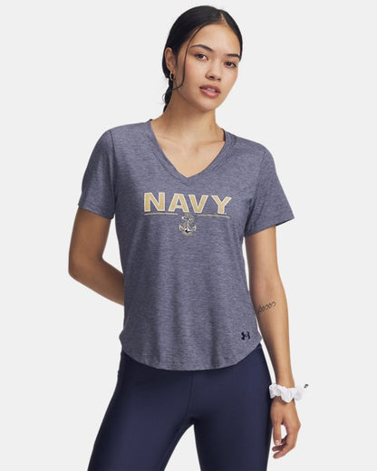 UA Breezy Collegiate Women's V Neck Short Sleeve