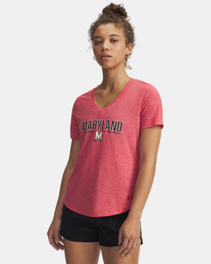 UA Breezy Collegiate Women's V Neck Short Sleeve