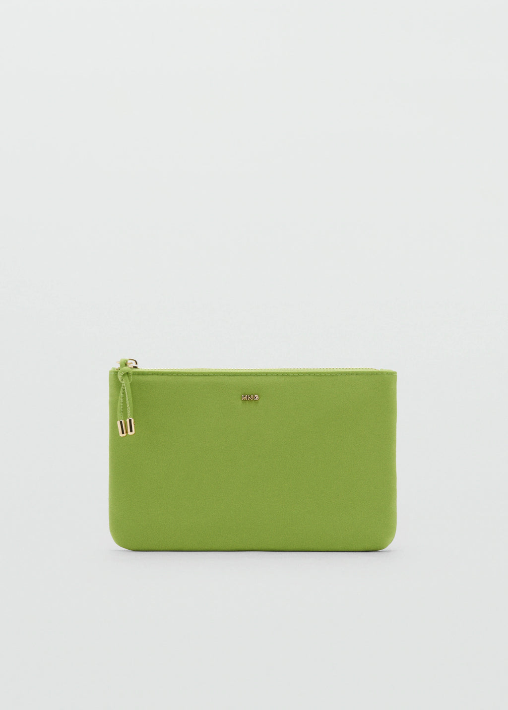Zipped Nylon Cosmetics Bag Lime