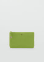 Zipped Nylon Cosmetics Bag Lime