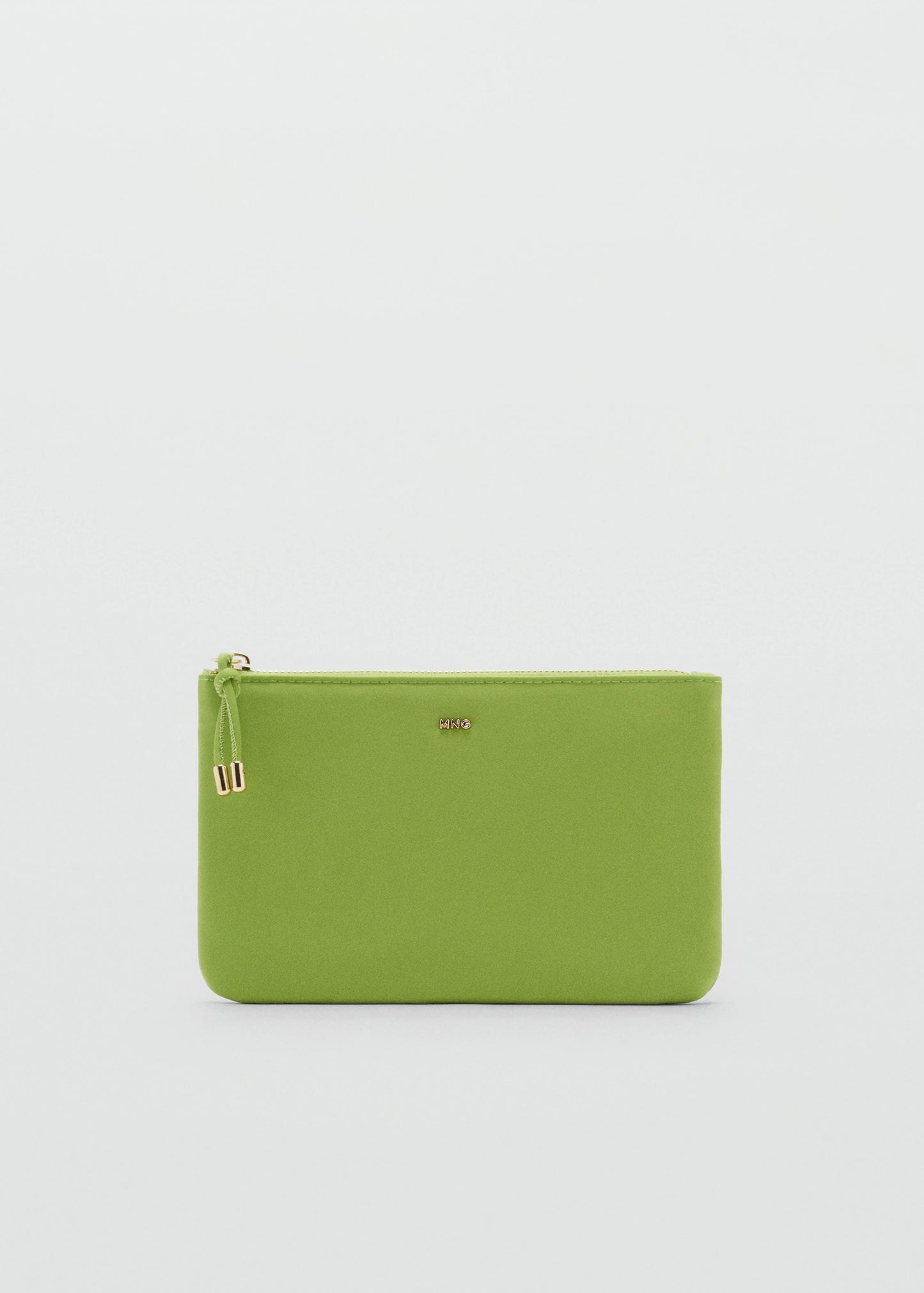 Zipped Nylon Cosmetics Bag Lime
