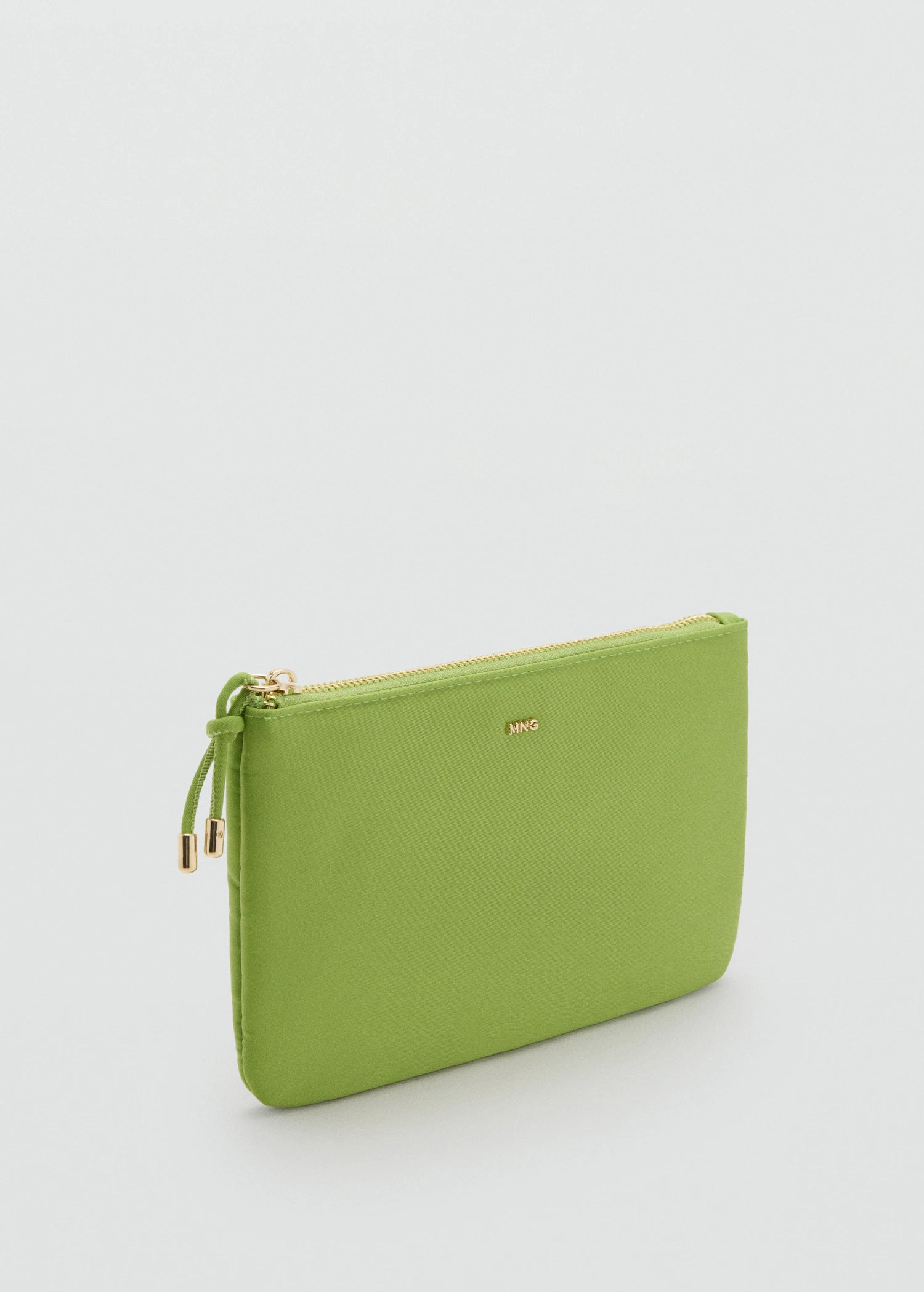 Zipped Nylon Cosmetics Bag Lime