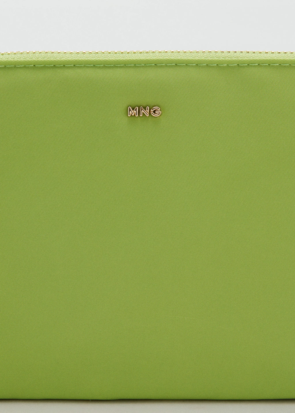 Zipped Nylon Cosmetics Bag Lime