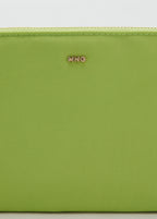 Zipped Nylon Cosmetics Bag Lime