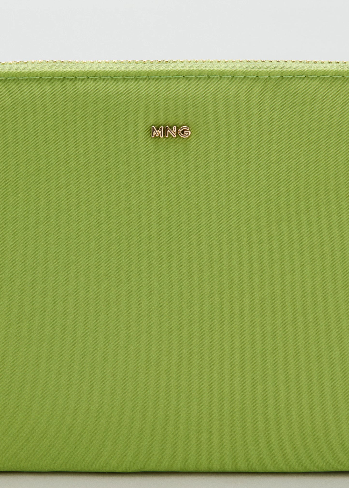 Zipped Nylon Cosmetics Bag Lime