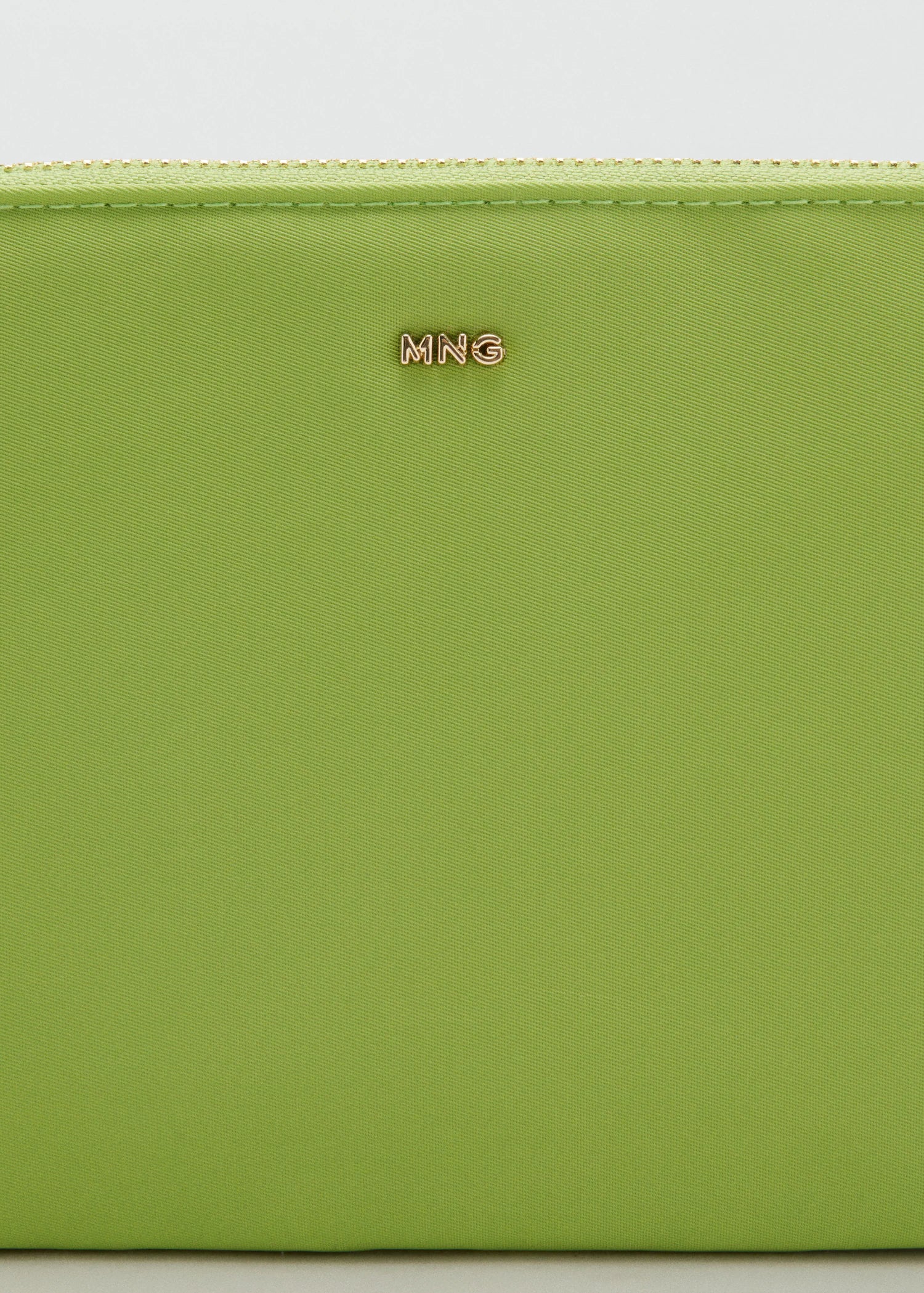Zipped Nylon Cosmetics Bag Lime